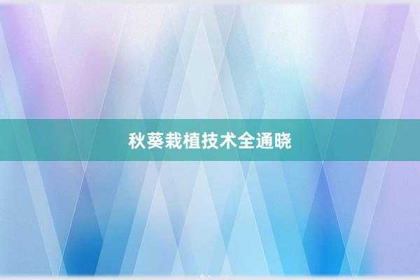 秋葵栽植技术全通晓
